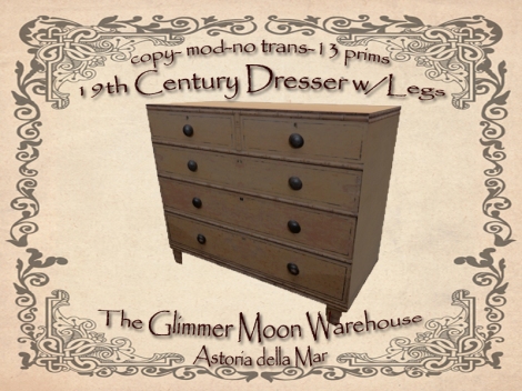 19th Century Dresser wLegs