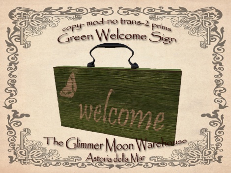 Green Welcome Sign Ad